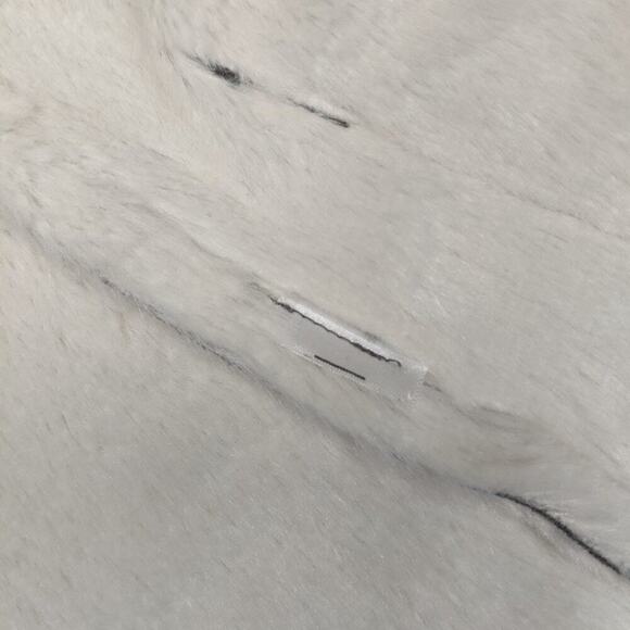 Faux Fur and Suede Vest Naked Zebra Gray White Winter Boho Apres Ski Small - Picture 5 of 5